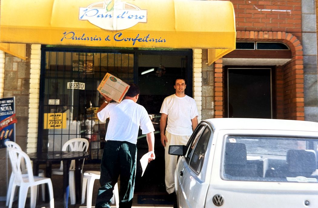 A antiga fachada da Pan d'oro — Padaria & Confeitaria, em Gramado